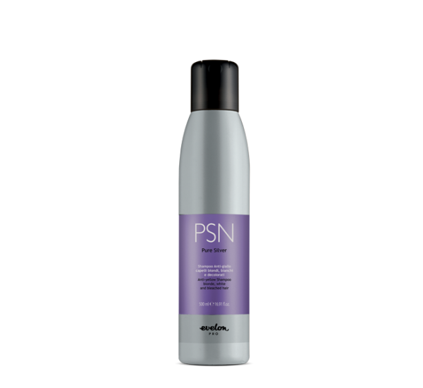Evelon Pro PSN PURE SILVER ANTI YELLOW SHAMPOO 500ml АНТИЖЪЛТ ШАМПОАН ЗА РУСИ , БЕЛИ И ИЗСВЕТЛЕНИ КОСИ 